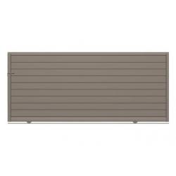 Packshot portail coulissant Fidji avec lames horizontales de 160 mm