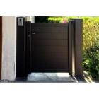 Portillon Fidji avec lames horizontales de 160 mm, RAL noir foncé 9005