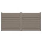 Packshot portail battant Merlot avec lames horizontales de 160 mm