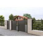 Portail battant Ravenne avec des lames de 160 mm horizontales