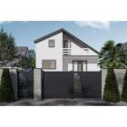 Portail battant Casale avec des lames de 280 mm horizontales, RAL 2100