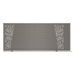 Packshot portail coulissant Corinthe avec des lames de 280 mm verticales