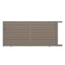 Packshot portail coulissant Noroît avec des lames de 160 mm horizontales