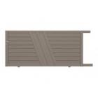 Packshot portail coulissant Mauka avec des lames de 160 mm horizontales