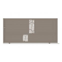 Packshot portail coulissant Jupiter avec lames de 160 mm horizontales
