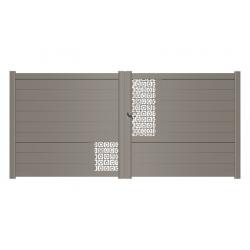 Packshot portail battant Jupiter avec lames de 160 mm horizontales