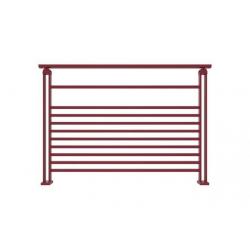 Packshot Magellan 1 lisse et barreaux plats horizontaux, Coloris : rouge pourpre RAL 3004