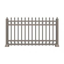 Packshot clôture ajourée Bizet avec des barreaux verticaux