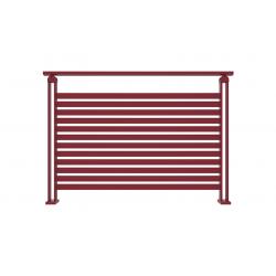 Packshot Magellan sans lisse et barreaux plats verticaux, Coloris : rouge pourpre RAL 3004