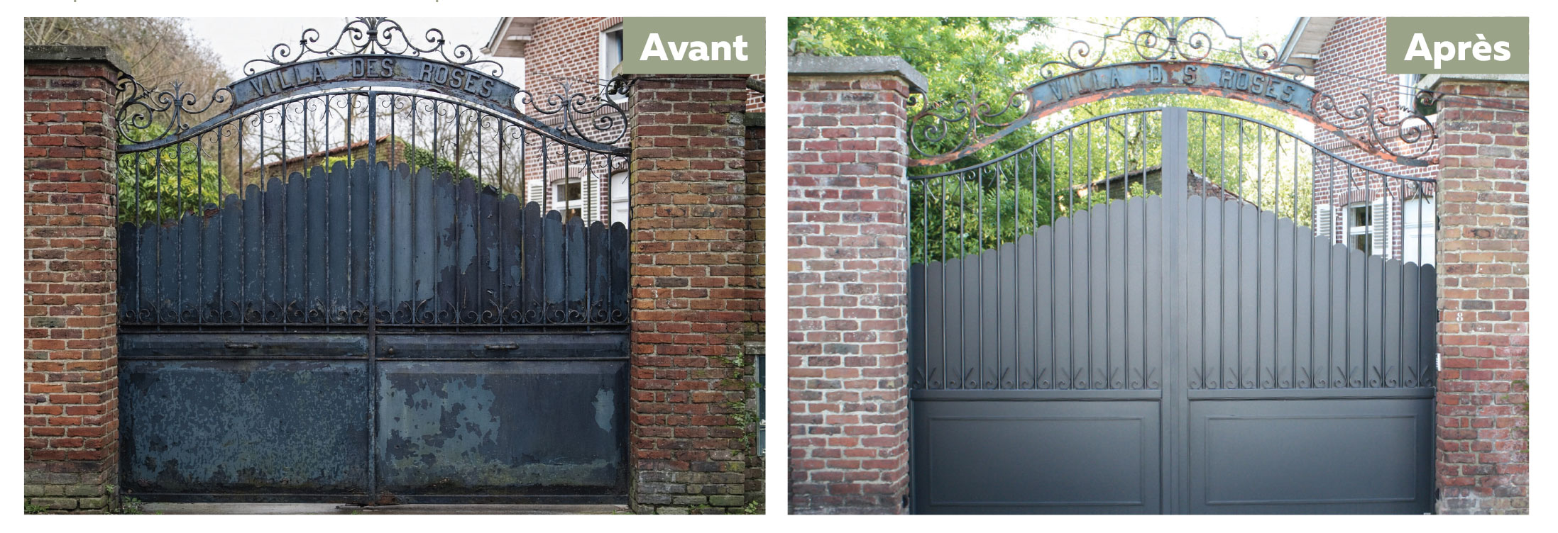 Portail avant et après restauration - Concept Signature KSM