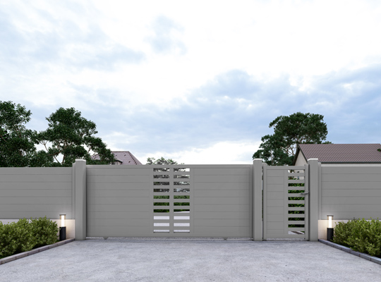 portail aluminium contre le vent